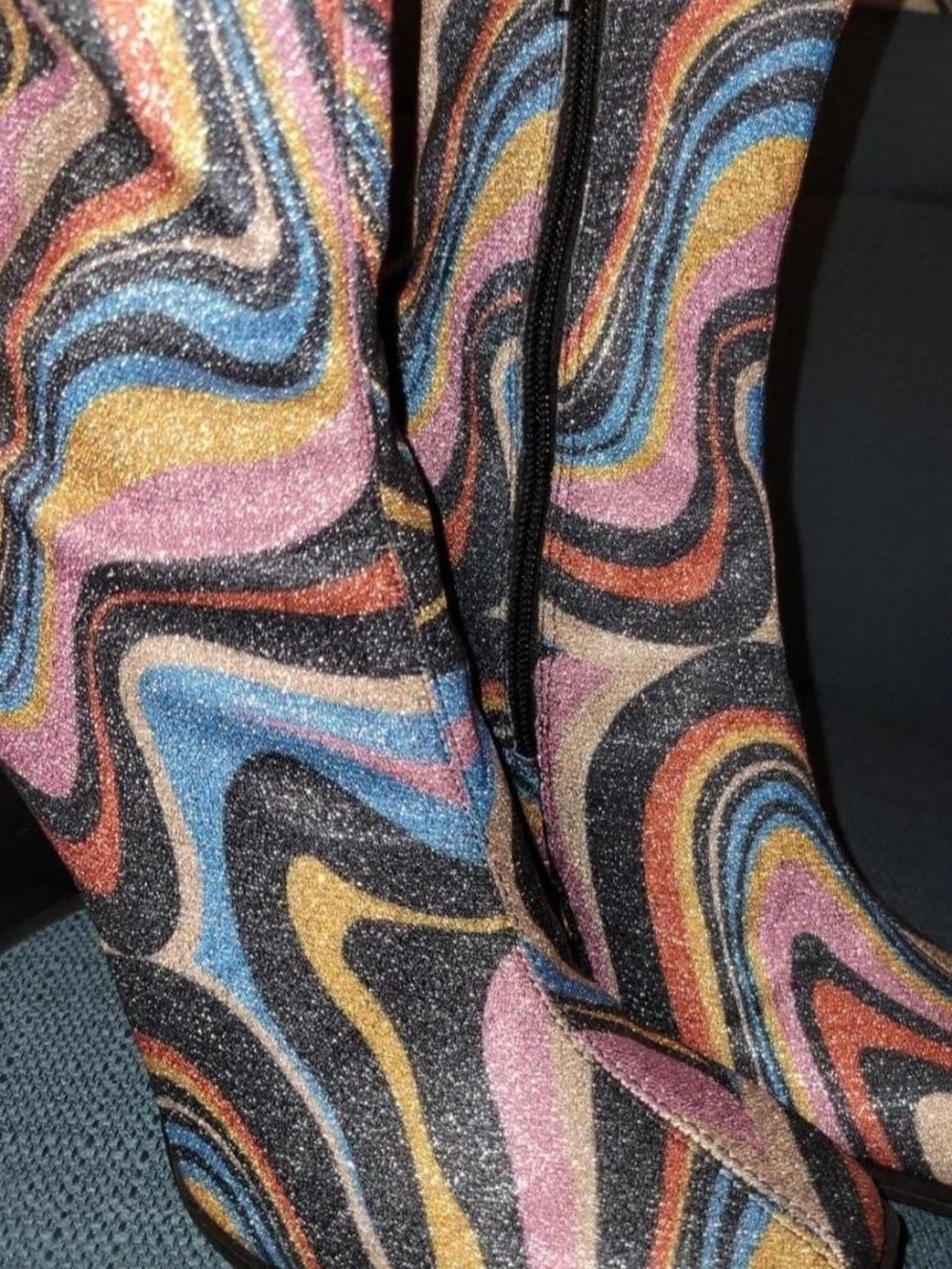 Gianni Bini Multi-Color Swirl Ankle Boots